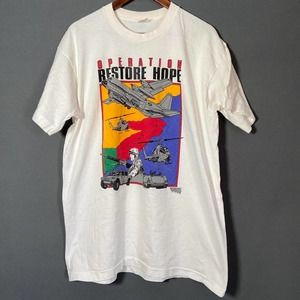 Vintage 90s operation restore hope t shirt